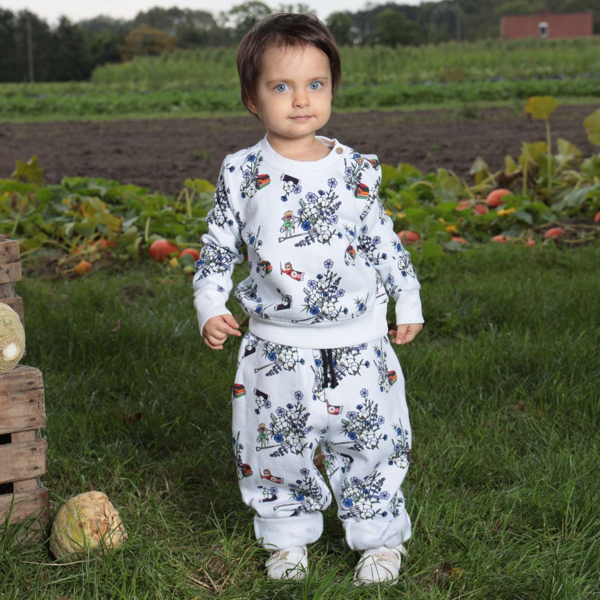 White Floral Baby Sweatshirt