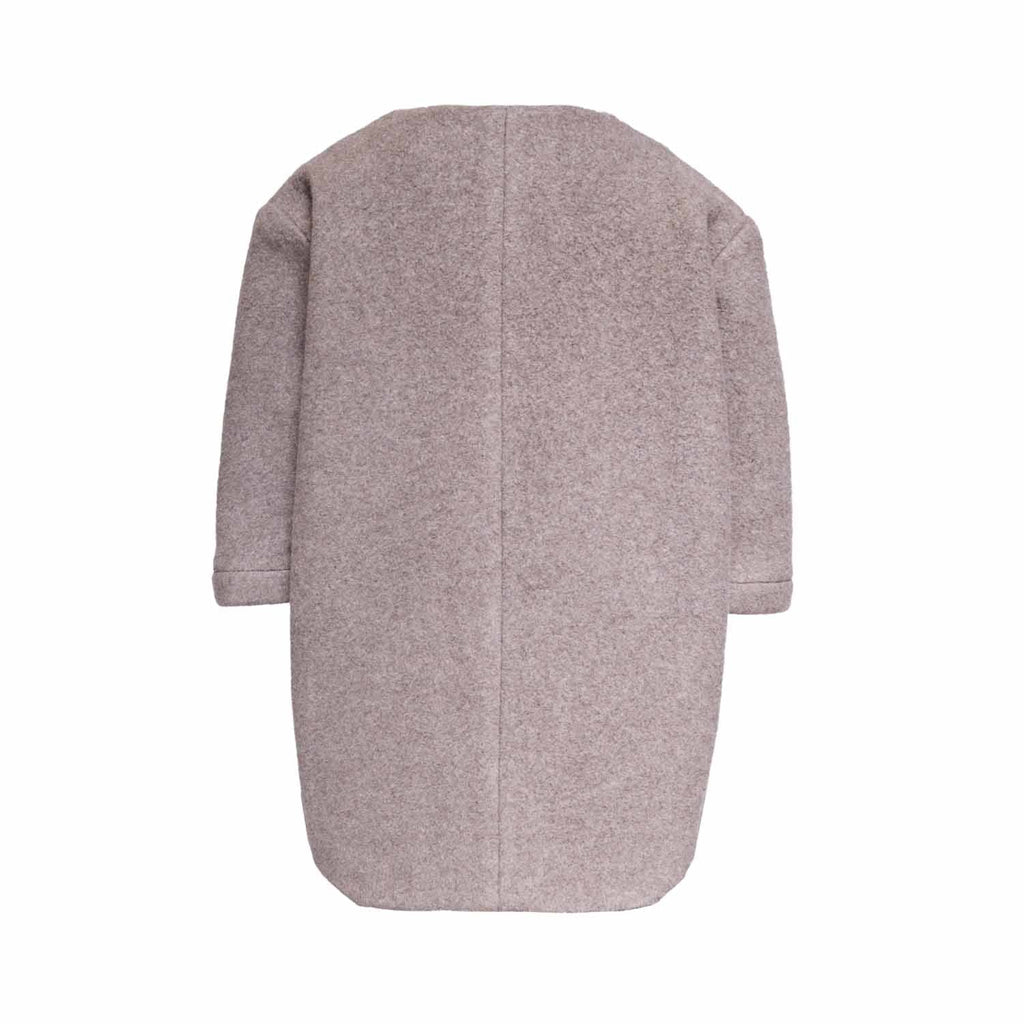 Beige Cotton Fleece Hoodie for Baby