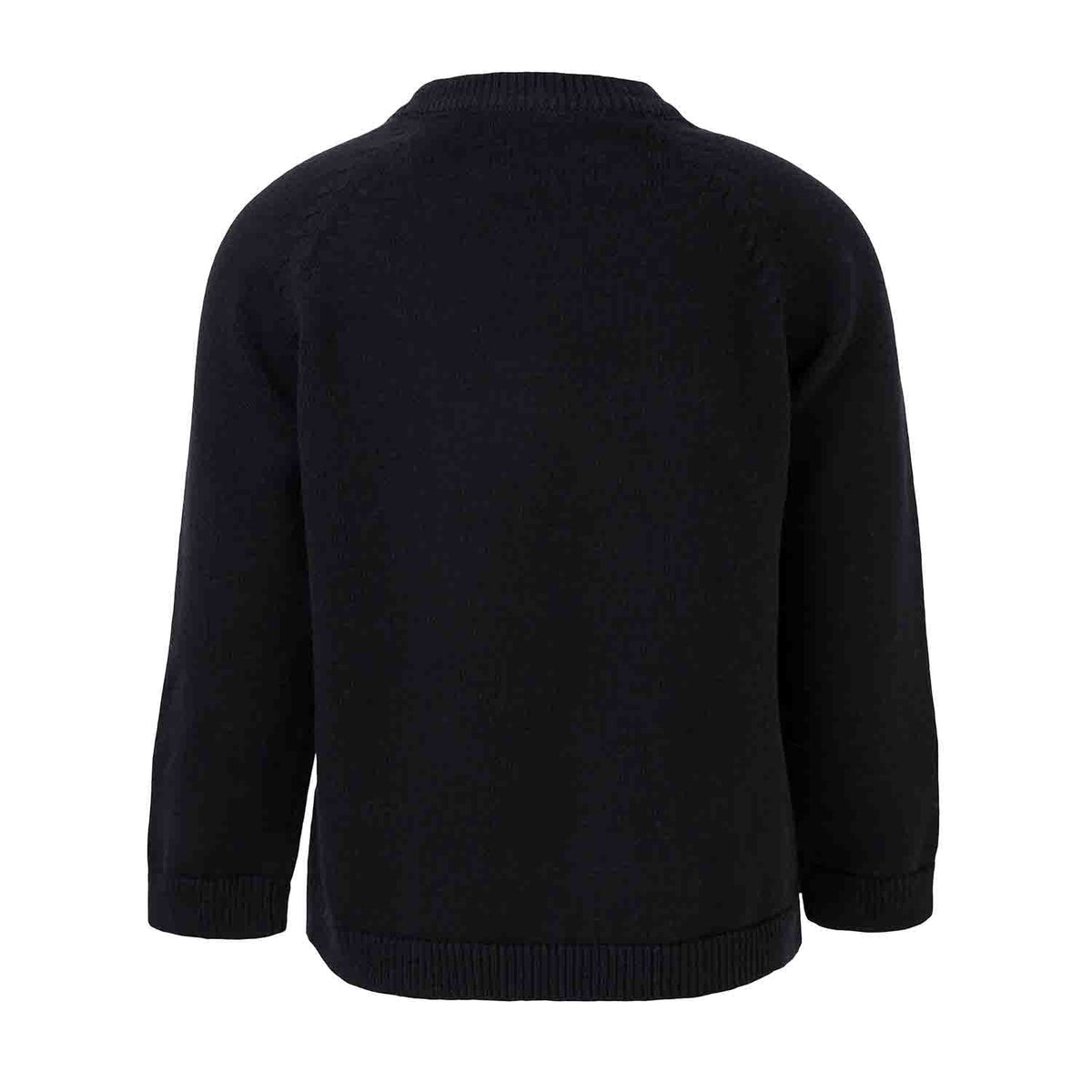 Knitted Baby Black Sweater with Orangutan