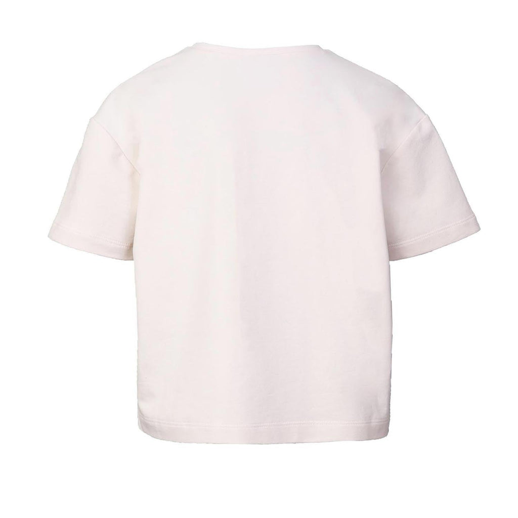 Off-White Oversized T-Shirt with Hand Painting