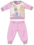 Disney princesses winter thick baby pajamas - cotton flannel pajamas - light pink - 80